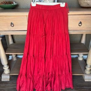 Red ATS Tribal Belly Dance Skirt